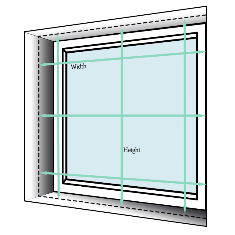 How to measure inside window recess for blinds