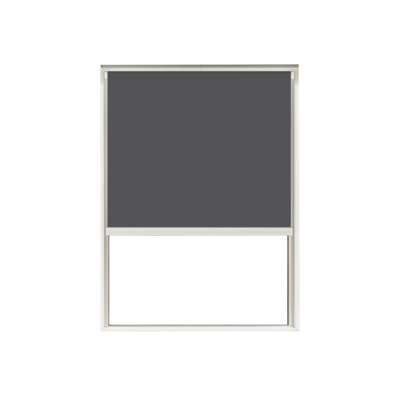 Black Sand blockout made to measure roller blind window cutout