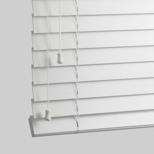 60mm Wooden Venetian Blinds Straight Open - ZOOM 1