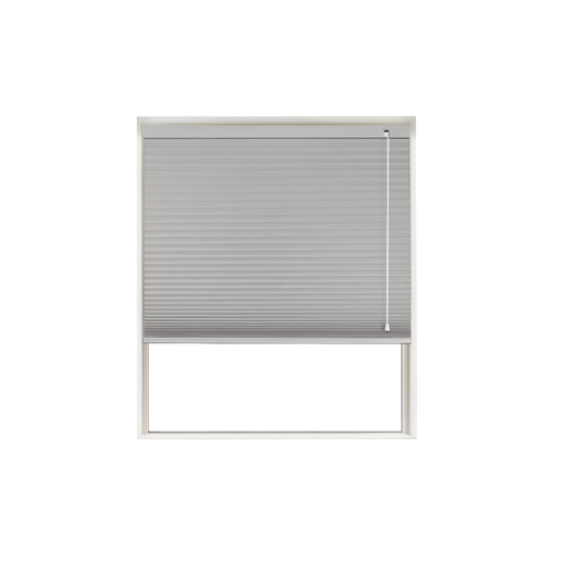 Alabaster Blockout Honeycomb Blind Window Cutout