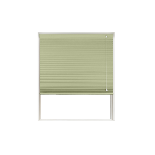 Avocado Blockout Honeycomb Blind Window Cutout