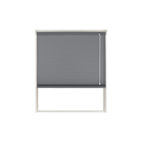 Black Ink Translucent Honeycomb Blind Window Cutout