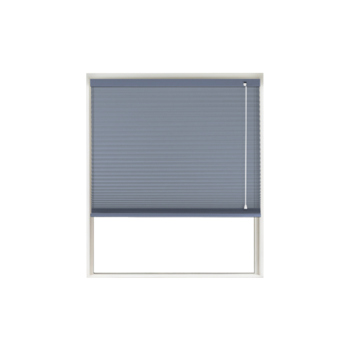 Dark Blue Translucent Honeycomb Blind Window Cutout