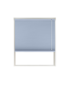 Federal Blue Blockout Honeycomb Blind Window Cutout