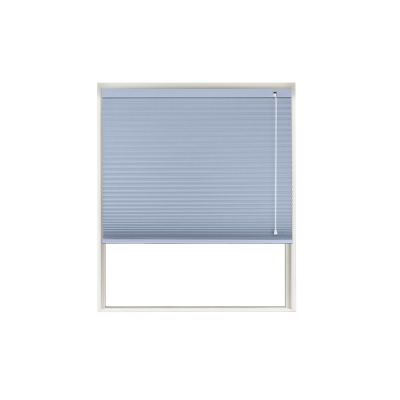 Federal Blue Blockout Honeycomb Blind Window Cutout