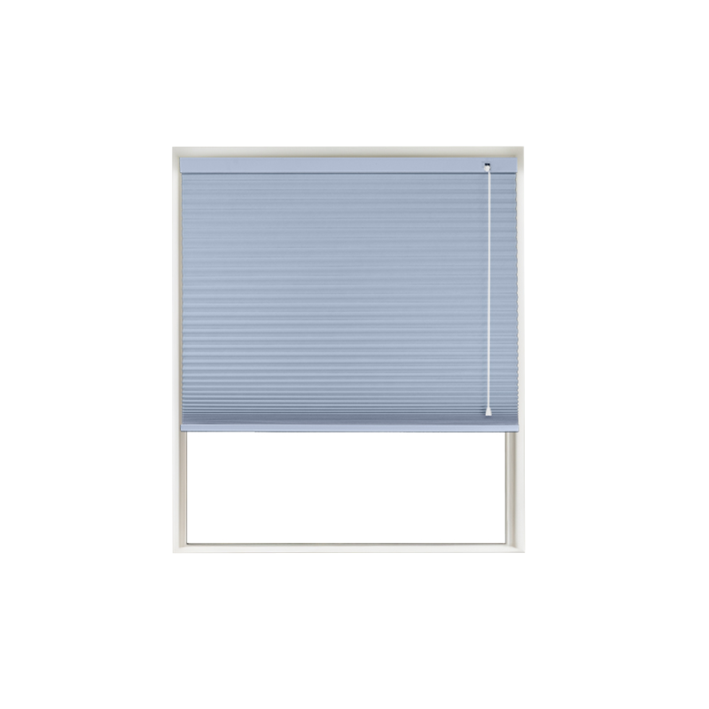Federal Blue Blockout Honeycomb Blind Window Cutout