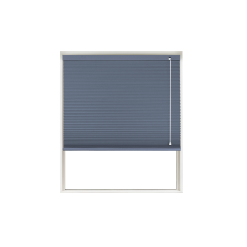 Jean Blue Blockout Honeycomb Blind Window Cutout