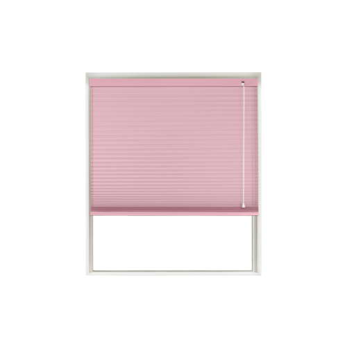 Pink Rose Translucent Honeycomb Blind Window Cutout