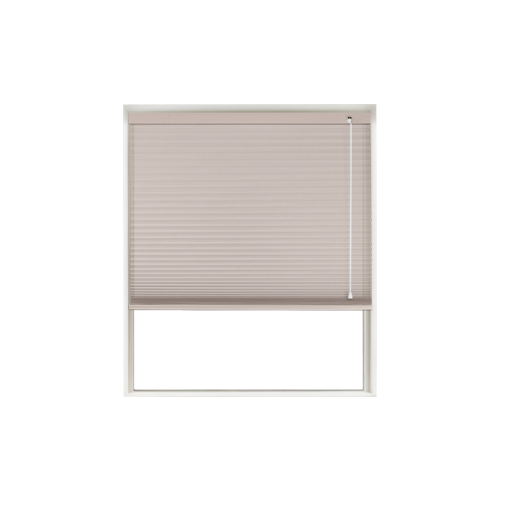 White Sand Translucent Honeycomb Blind Window Cutout