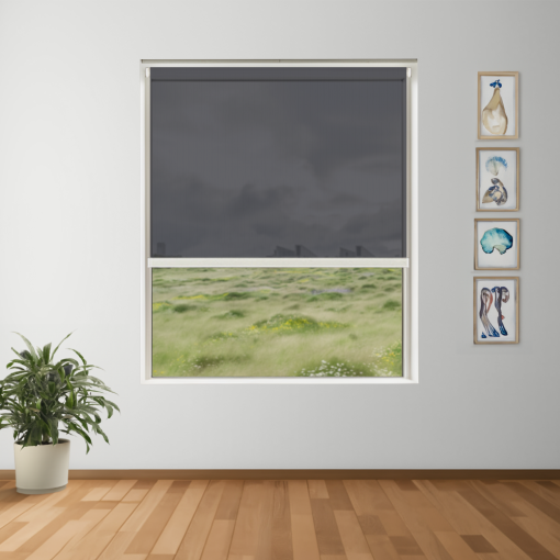 Black Fern | Made-to-measure (Light Filter) Roller Blind
