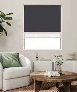 Black Sand Blockout + Sun Screen Dual-Roller Blind | Made To Measure