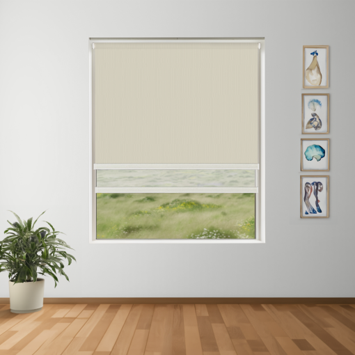 Caramel Blockout + Sun Screen Dual-Roller Blind | Made To Measure