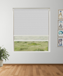 Frosted Glass Blockout + Sun Screen Dual-Roller Blind | Made To Measure