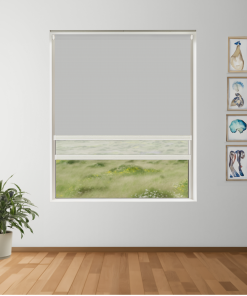 Harbour Mist Blockout + Sun Screen Dual-Roller Blind | Made To Measure