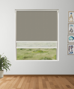 Mahogany Blockout + Sun Screen Dual-Roller Blind | Made To Measure