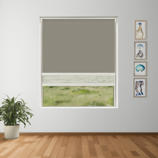 Mahogany Blockout + Sun Screen Dual-Roller Blind | Made To Measure