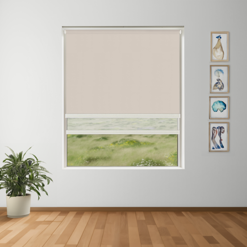 Marine Pearl Blockout + Sun Screen Dual-Roller Blind | Made To Measure