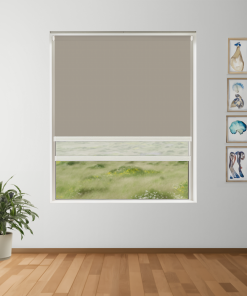 Oak Leaf Blockout + Sun Screen Dual-Roller Blind | Made To Measure