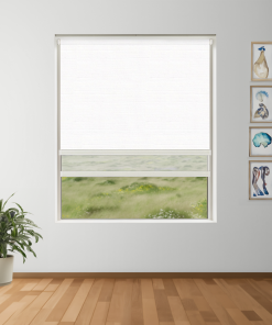 Oyster Shell Blockout + Sun Screen Dual-Roller Blind | Made To Measure