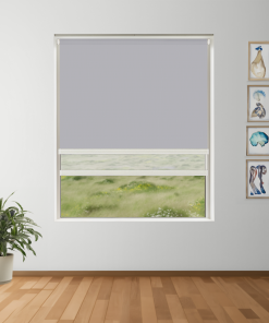Smokey Quartz Blockout + Sun Screen Dual-Roller Blind | Made To Measure