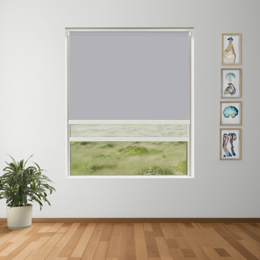 Smokey Quartz Blockout + Sun Screen Dual-Roller Blind | Made To Measure