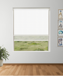Southern Snow Blockout + Sun Screen Dual-Roller Blind | Made To Measure