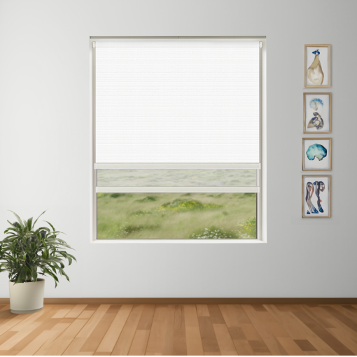 Southern Snow Blockout + Sun Screen Dual-Roller Blind | Made To Measure