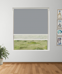 Stormy Skies Blockout + Sun Screen Dual-Roller Blind | Made To Measure