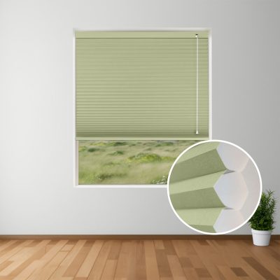 Avacado Blockout Honeycomb Blinds inset