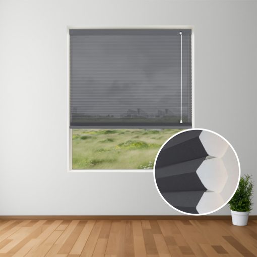 Black Ink Light Filter Honeycomb Blinds inset