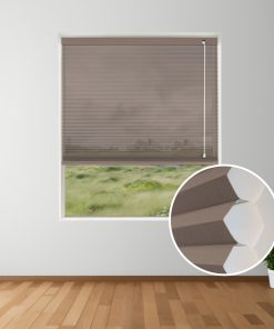 Chocolate Light Filter Honeycomb Blinds inset