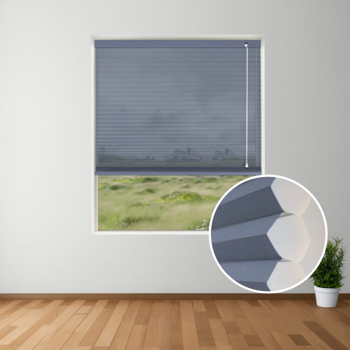 Dark Blue Light Filter Honeycomb Blinds inset