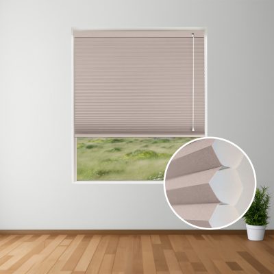 Fawn Blockout Honeycomb Blinds inset