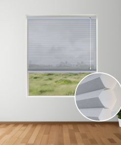 Grey Mist Light Filter Honeycomb Blinds inset