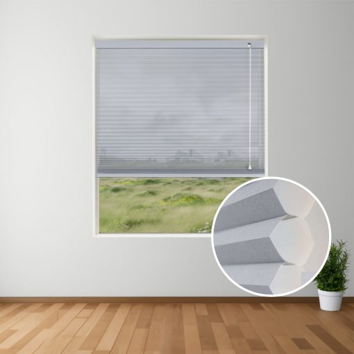Grey Mist Light Filter Honeycomb Blinds inset