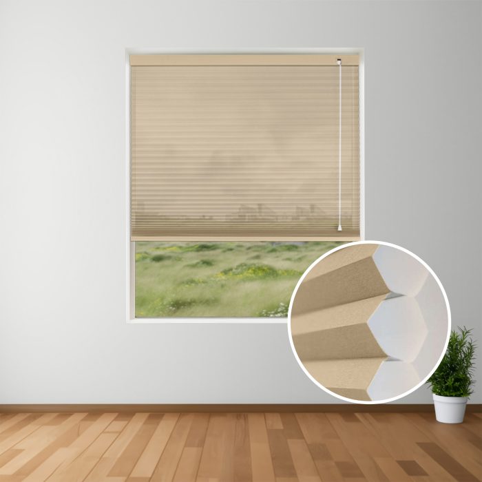 Light Cream Light Filter Honeycomb Blinds inset
