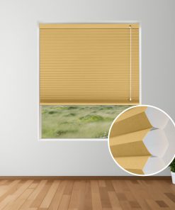 Ocher Blockout Honeycomb Blinds inset