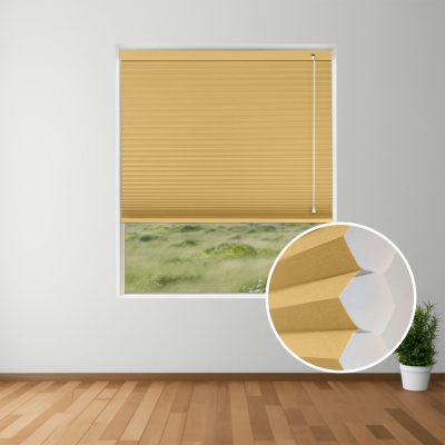 Ocher Blockout Honeycomb Blinds inset