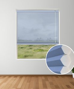 Sky Blue Light Filter Honeycomb Blinds inset