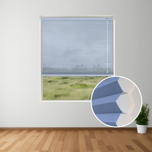Sky Blue Light Filter Honeycomb Blinds inset