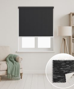 Rock Veil (Black) | Made-to-measure (Blockout) Roller Blind