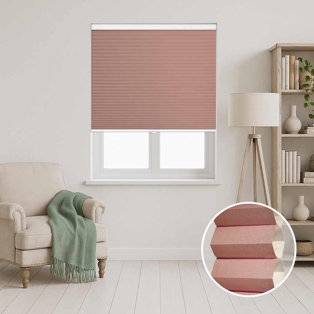 made-to-measure-Pink-Rose-honeycomb-blinds